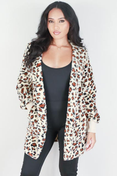 Jeans Warehouse Hawaii - OUTERWEAR - FAUX FUR OPEN FRONT JACKET | By VERY J