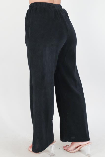 Jeans Warehouse Hawaii - SOLID KNIT PANTS - WIDE LEG CORDUROY PANTS | By VERY J