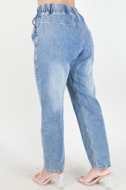 Jeans Warehouse Hawaii - DENIM JEANS & CAPRIS - DRAWSTRING DENIM PANTS | By MUSTARD SEED