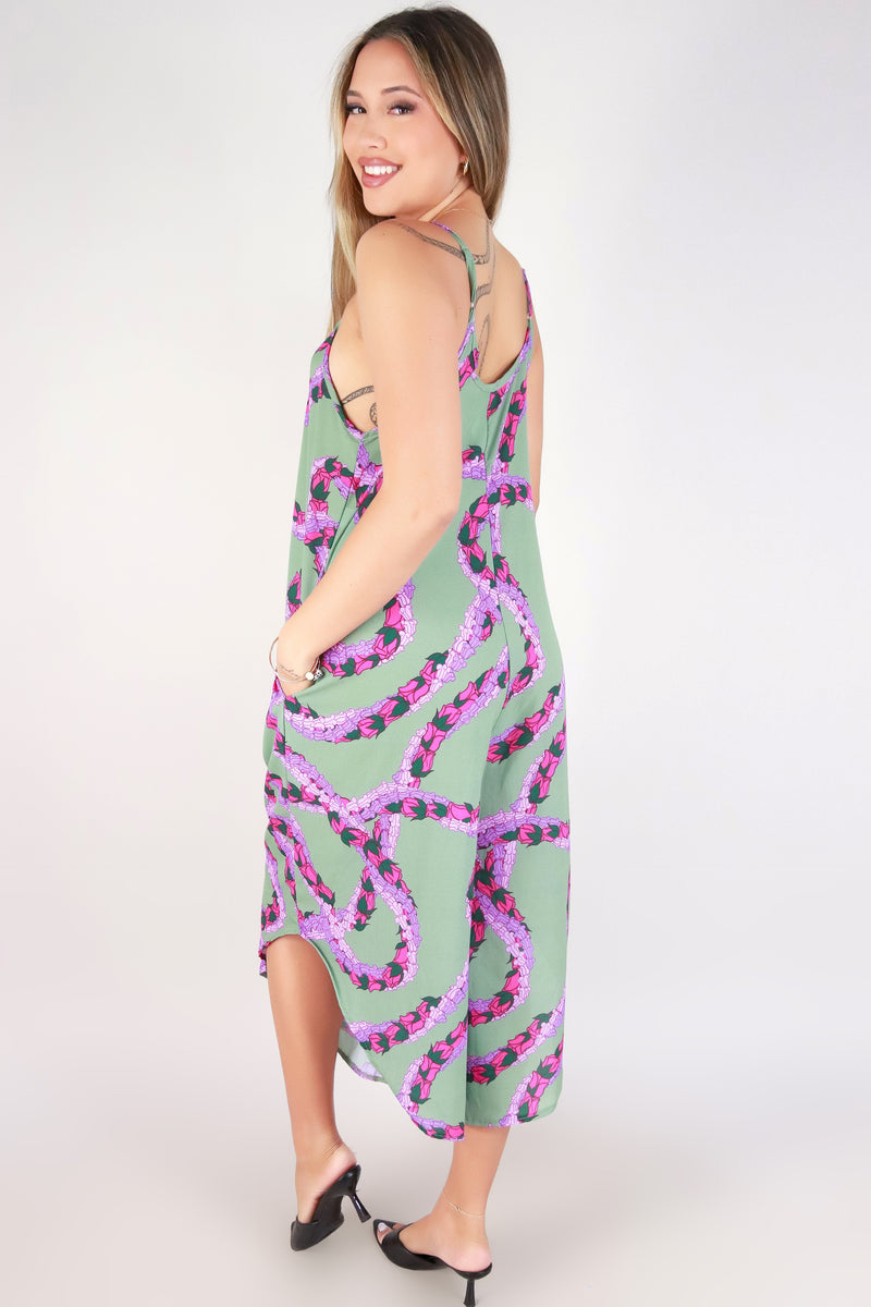 Jeans Warehouse Hawaii - PRINT CASUAL JUMPSUITS - LOKELANI NO WAIST JUMPSUIT | By LUZ