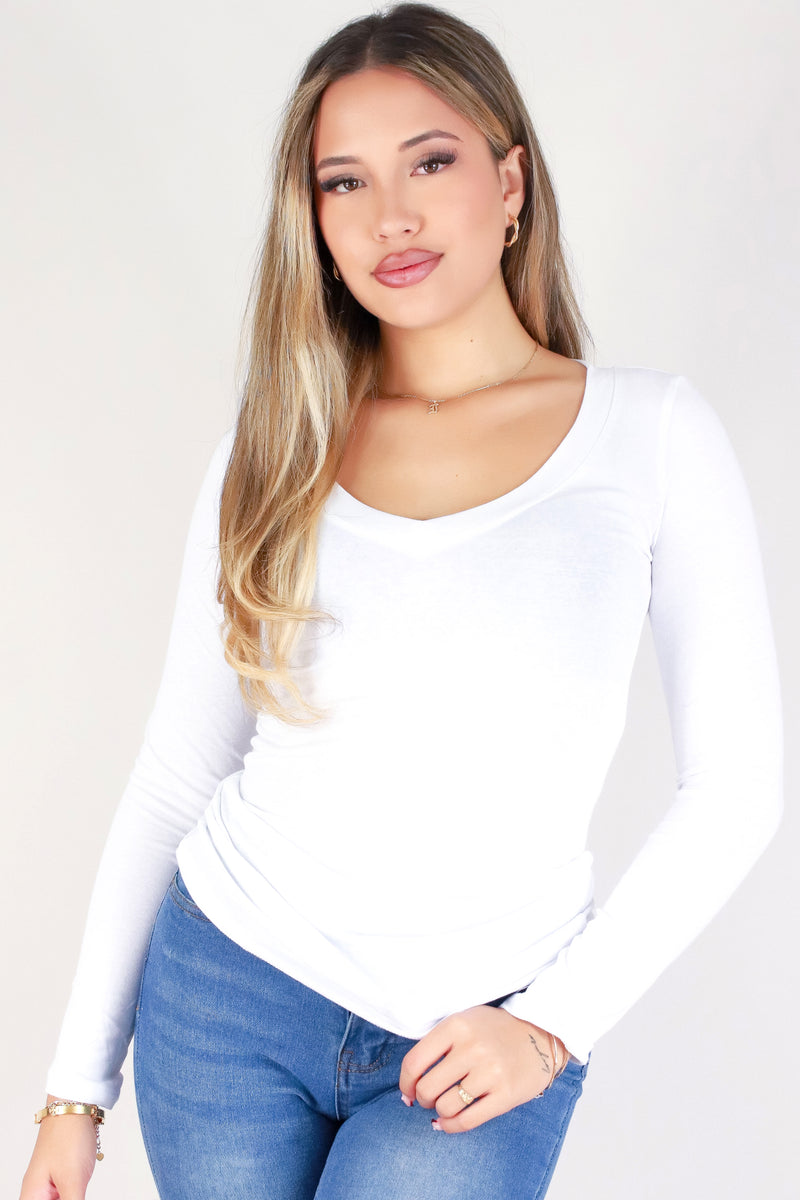 Jeans Warehouse Hawaii - L/S SOLID BASIC - VERY RELAXED TOP | By AMBIANCE APPAREL