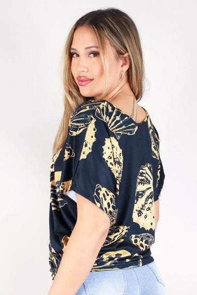 Jeans Warehouse Hawaii - SS PRINT - SHELL DOLMAN TOP | By LUZ