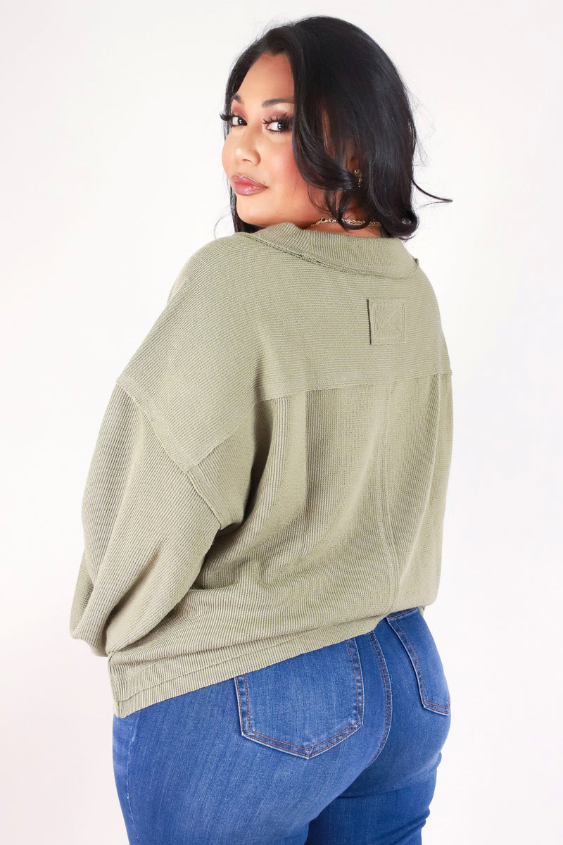 Jeans Warehouse Hawaii - PLUS 3/4 & L/S Knit Tops - APOLOGY ACCEPTED TOP | By VERY J