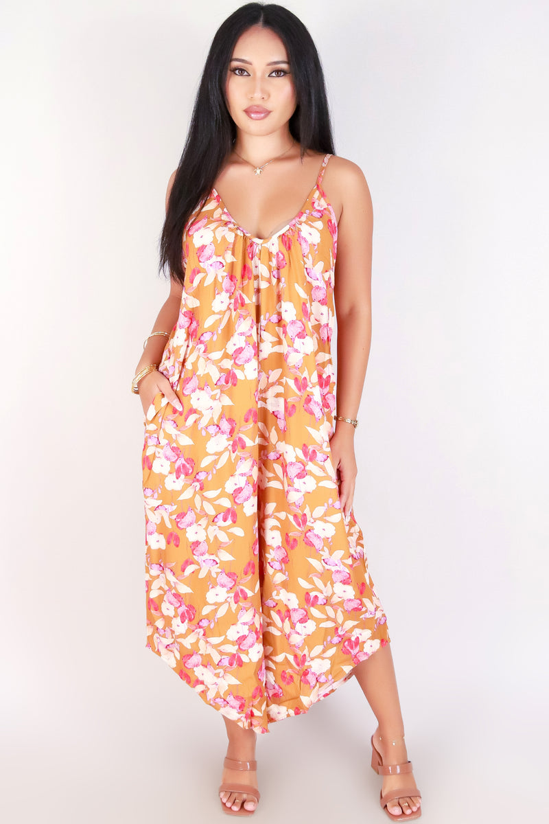 Jeans Warehouse Hawaii - PRINT JUMPERS - FLORAL NO WAIST JUMPSUIT | By MILLIBON