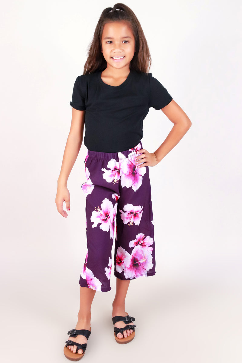 Jeans Warehouse Hawaii - OTHER BOTTOMS 4-6X - HIBISCUS CAPRI PANTS | KIDS SIZE 4-6X | By LUZ