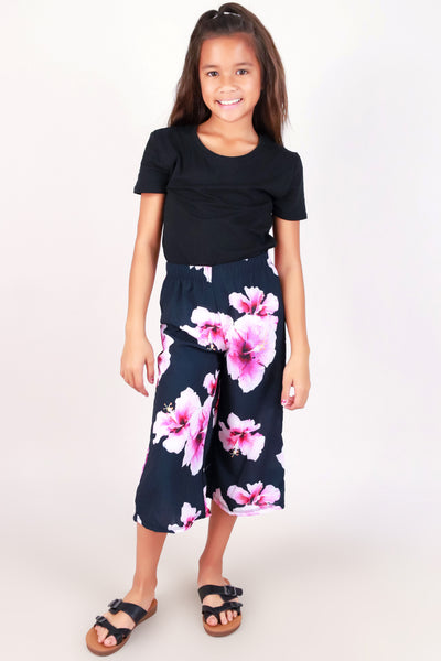 Jeans Warehouse Hawaii - OTHER BOTTOMS 4-6X - HIBISCUS CAPRI PANTS | KIDS SIZE 4-6X | By LUZ