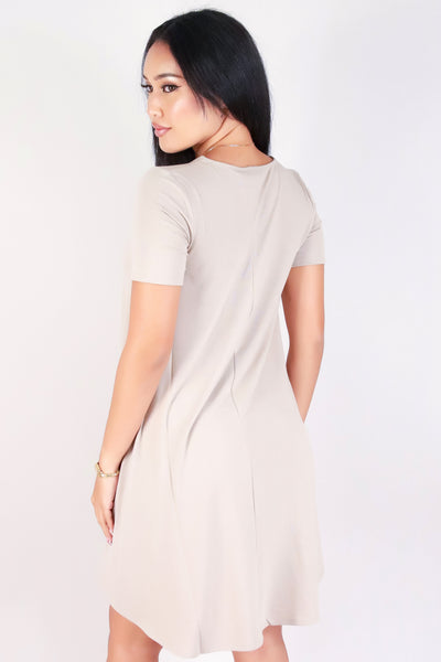 Jeans Warehouse Hawaii - SLEEVE SHORT SOLID DRESSES - TAKE IT BACK DRESS | By ZENANA (KC EXCLUSIVE,INC