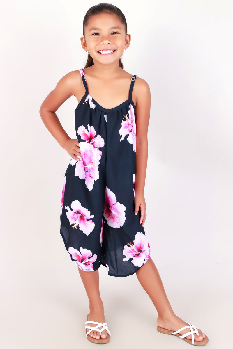 Jeans Warehouse Hawaii - DRESSES 2T-4T - HIBISCUS NO WAIST JUMPSUIT | KIDS SIZE 2T-4T | By LUZ