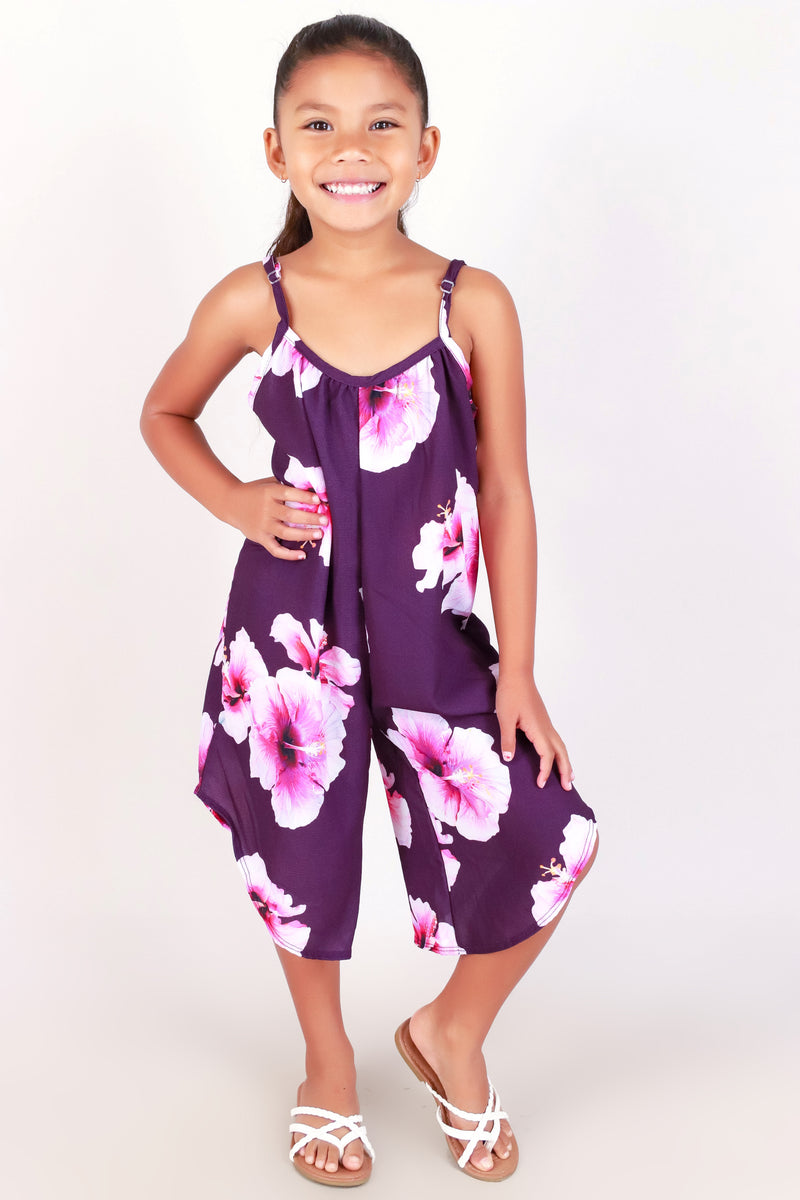 Jeans Warehouse Hawaii - DRESSES 2T-4T - HIBISCUS NO WAIST JUMPSUIT | KIDS SIZE 2T-4T | By LUZ