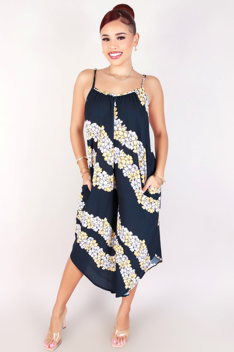 Jeans Warehouse Hawaii - PRINT CASUAL JUMPSUITS - PUAKENIKENI NO WAIST JUMPSUIT | By LUZ