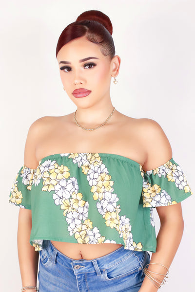 Jeans Warehouse Hawaii - S/S PRINT WOVEN DRESSY TOPS - PUAKENIKENI OFF THE SHOULDER TOP | By LUZ