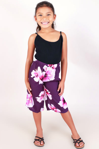 Jeans Warehouse Hawaii - OTHER BTMS 2T-4T - HIBISCUS CAPRI PANTS | KIDS SIZE 2T-4T | By LUZ