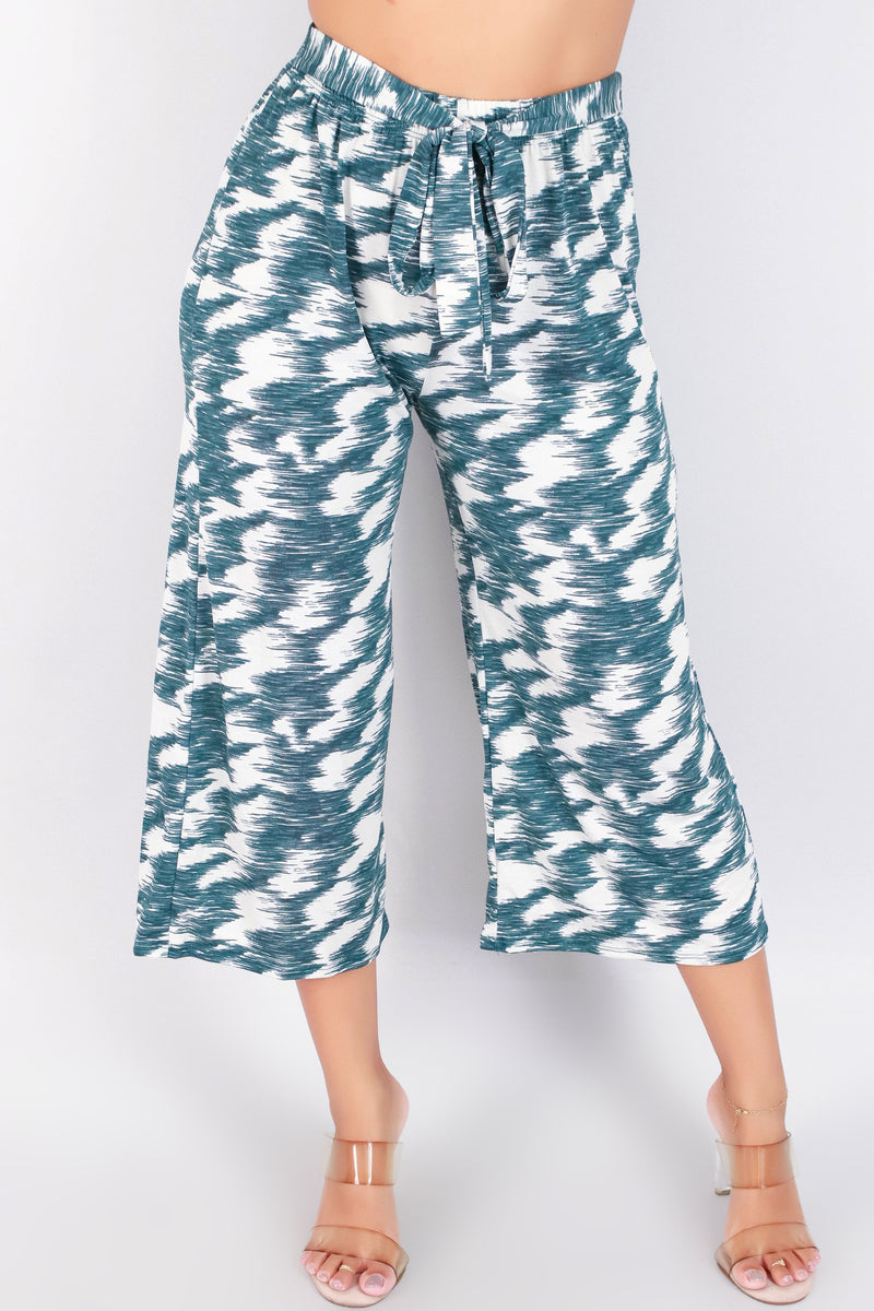 Jeans Warehouse Hawaii - PRINT KNIT CAPRI&