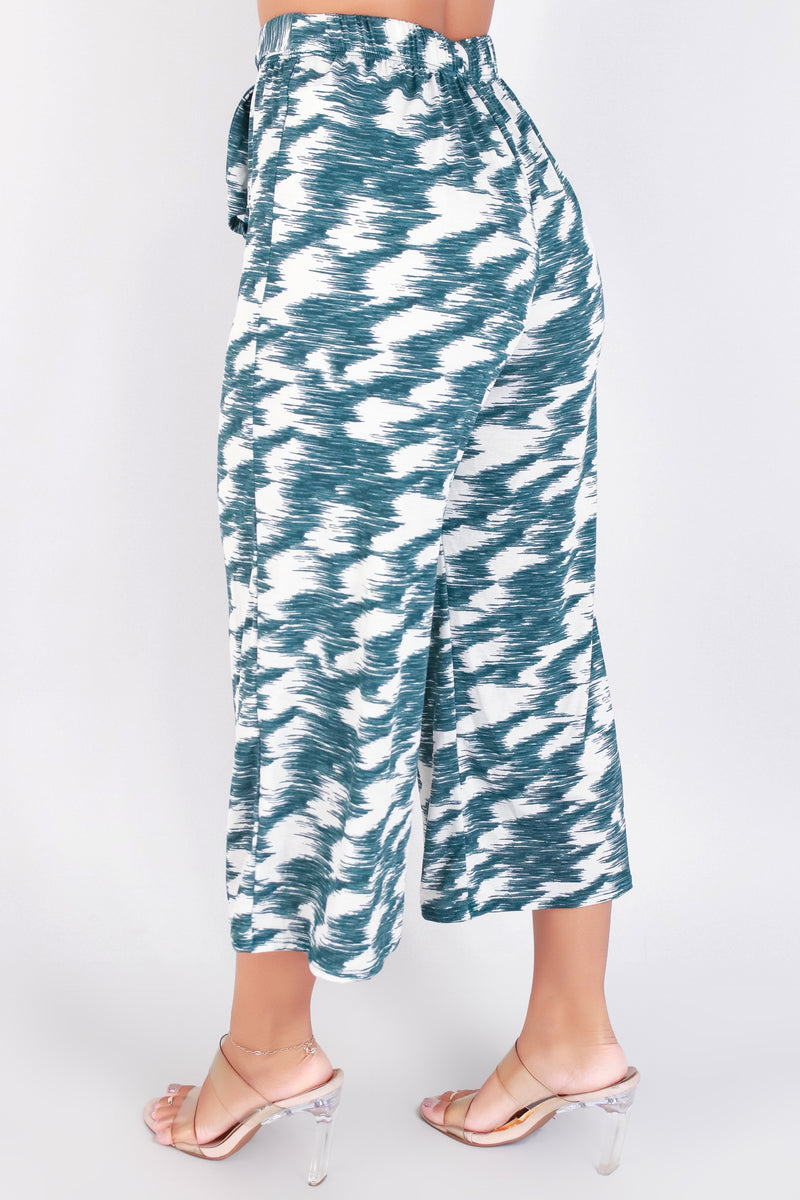 Jeans Warehouse Hawaii - PRINT KNIT CAPRI&