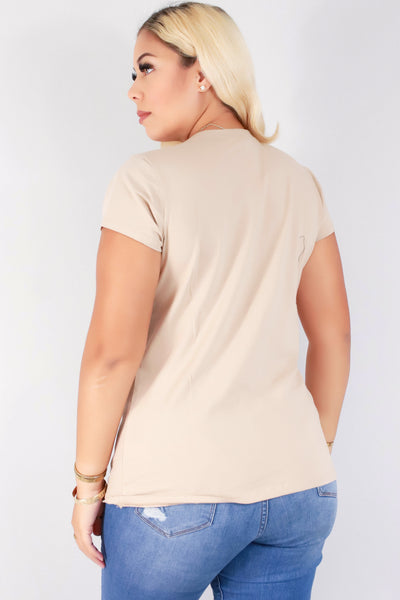 Jeans Warehouse Hawaii - PLUS BASIC SCOOP NECK TEES - I'M SPRUNG TOP | By AMBIANCE APPAREL