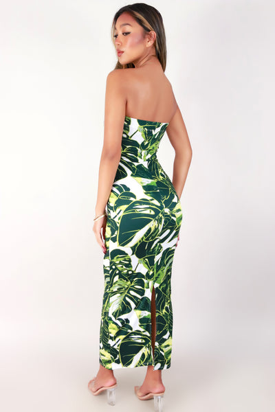 Jeans Warehouse Hawaii - TUBE LONG PRINT DRESSES - MONSTERA TUBE MAXI DRESS | By LUZ