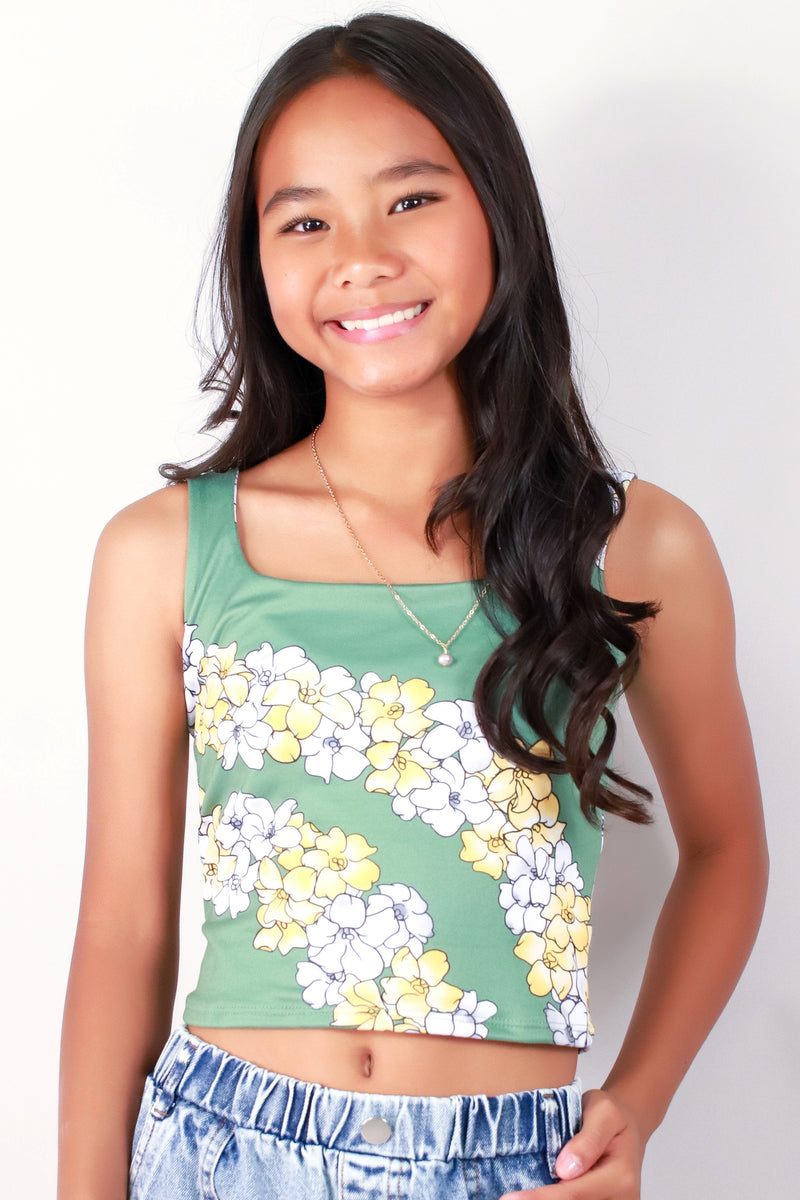 Jeans Warehouse Hawaii - S/L PRINT TOP 7-16 - PUAKENIKENI TANK TOP | KIDS SIZE 7-16 | By LUZ