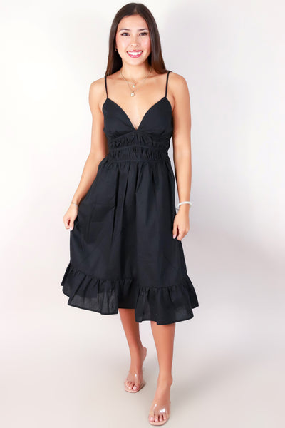 Jeans Warehouse Hawaii - S/L SHORT SOLID DRESSES - THINK ABOUT IT DRESS | By POPULAR 21