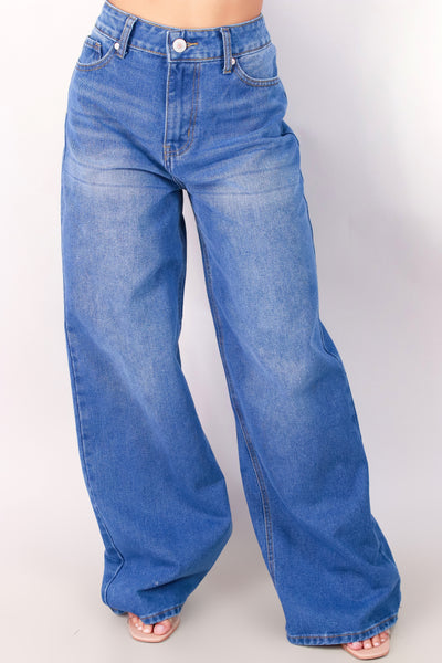 Jeans Warehouse Hawaii - JEANS - CRYSTAL WIDE LEG JEANS | By SEASON STAR INC