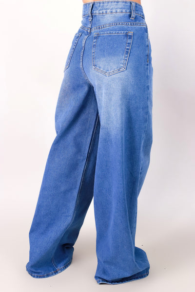 Jeans Warehouse Hawaii - JEANS - CRYSTAL WIDE LEG JEANS | By SEASON STAR INC