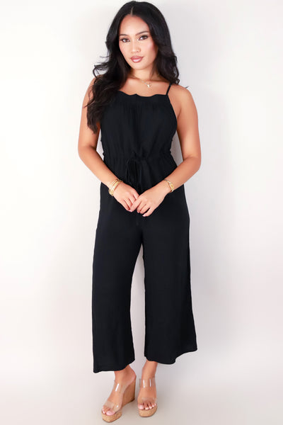 Jeans Warehouse Hawaii - SOLID JUMPERS - TIE WAIST JUMPSUIT | By ROKOKO