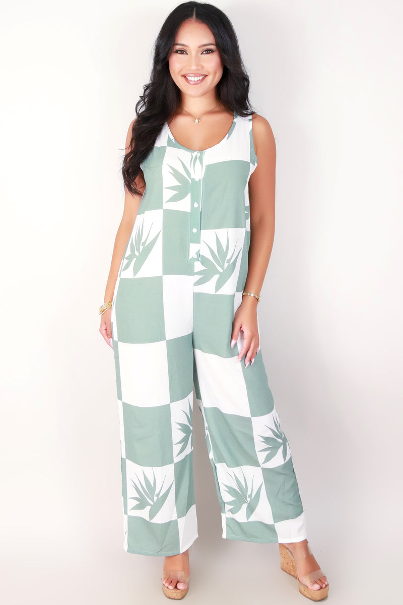 Jeans Warehouse Hawaii - PRINT CASUAL JUMPSUITS - BIRD OF PARADISE NO WAIST JUMPSUIT | By LUZ