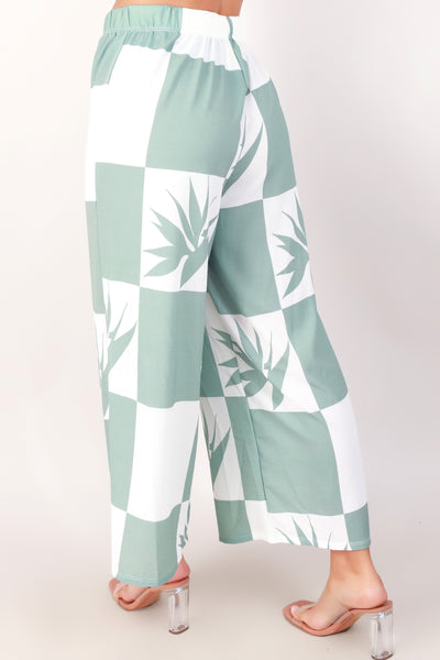 Jeans Warehouse Hawaii - PRINT WOVEN CAPRI'S - BIRD OF PARADISE WIDE LEG PANTS | By LUZ