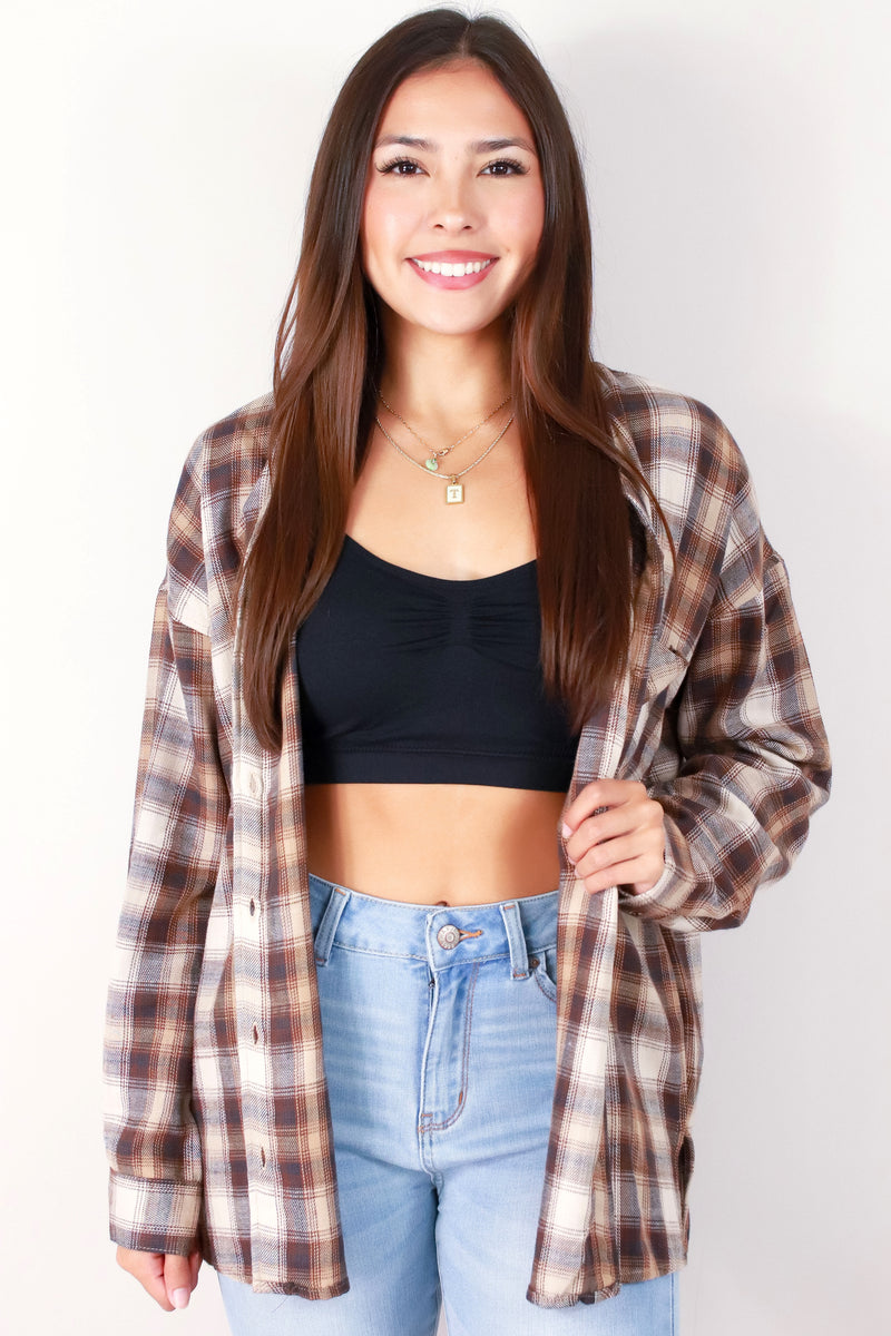 Jeans Warehouse Hawaii - L/S PRINT WOVEN CASUAL TOPS - CUT THE ACT TOP | By BE COOL