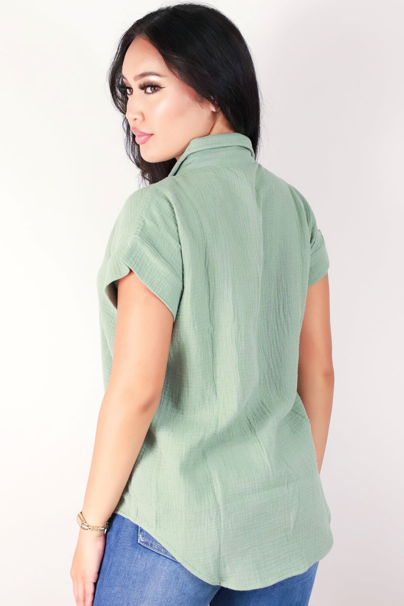 Jeans Warehouse Hawaii - S/L SOLID KNIT TOPS - SHORT SLEEVE BLOUSE | By OLIVE & CO