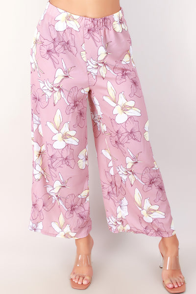 Jeans Warehouse Hawaii - PRINT WOVEN CAPRI'S - GINGER LILY CAPRI PANTS | By LUZ