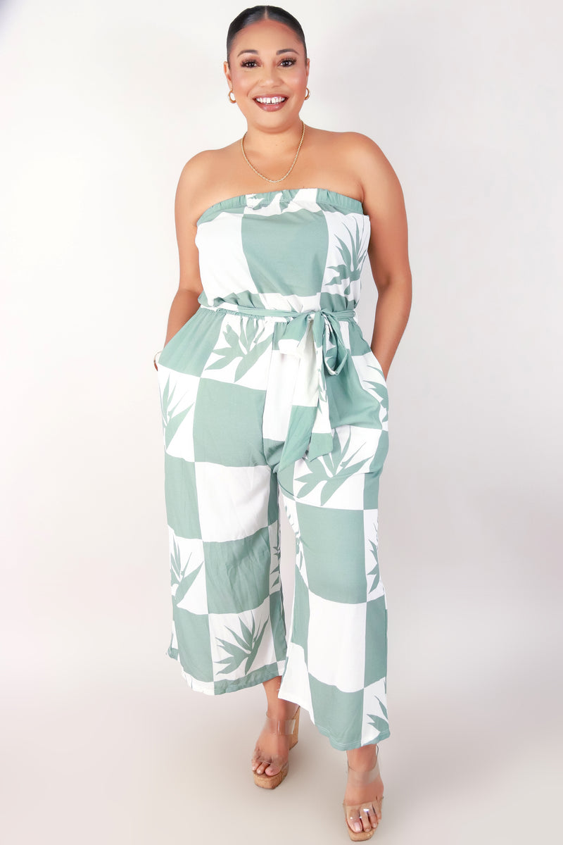 Jeans Warehouse Hawaii - PLUS PRINTED JUMPSUITS - BIRD OF PARADISE TUBE JUMPSUIT | By LUZ