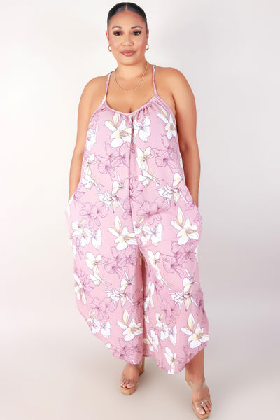 Jeans Warehouse Hawaii - PLUS PRINTED JUMPSUITS - GINGER LILY NO WAIST JUMPSUIT | By LUZ