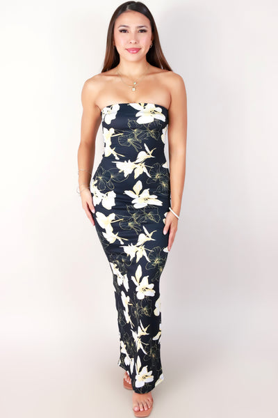 Jeans Warehouse Hawaii - TUBE LONG PRINT DRESSES - GINGER LILY TUBE MAXI DRESS | By LUZ