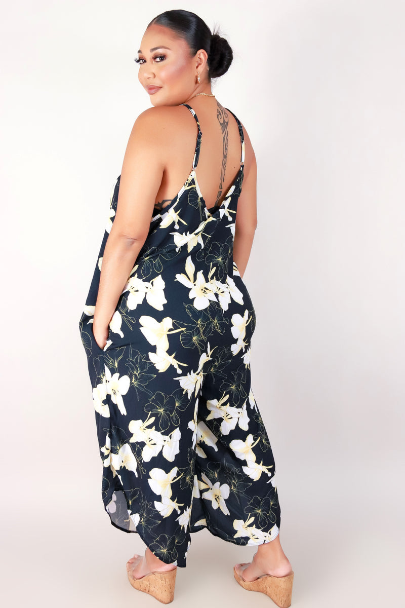 Jeans Warehouse Hawaii - PLUS PRINTED JUMPSUITS - GINGER LILY NO WAIST JUMPSUIT | By LUZ