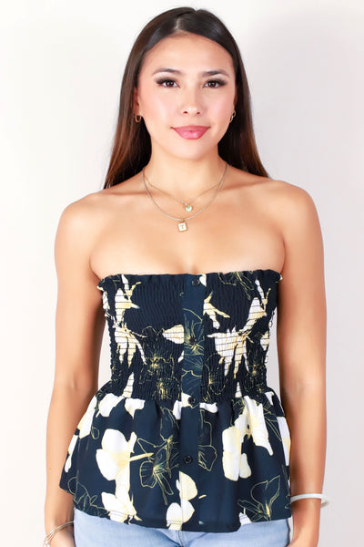 Jeans Warehouse Hawaii - TANK PRINT WOVEN DRESSY TOPS - GINGER LILY TUBE BABYDOLL TOP | By LUZ