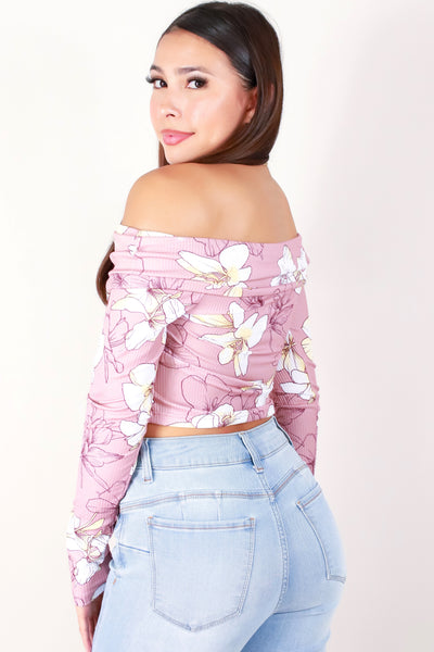 Jeans Warehouse Hawaii - LS PRINT - GINGER LILY FOLD OVER TOP | By LUZ