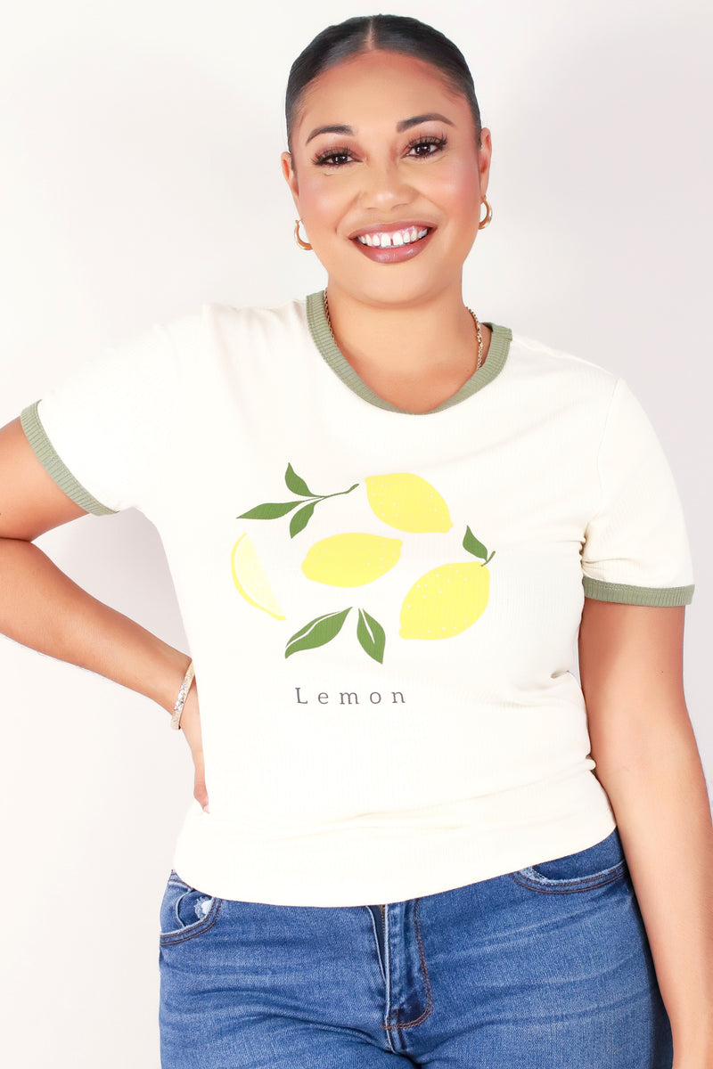 Jeans Warehouse Hawaii - PLUS S/S SCREENS - LEMON TEE | By ACTIVE USA