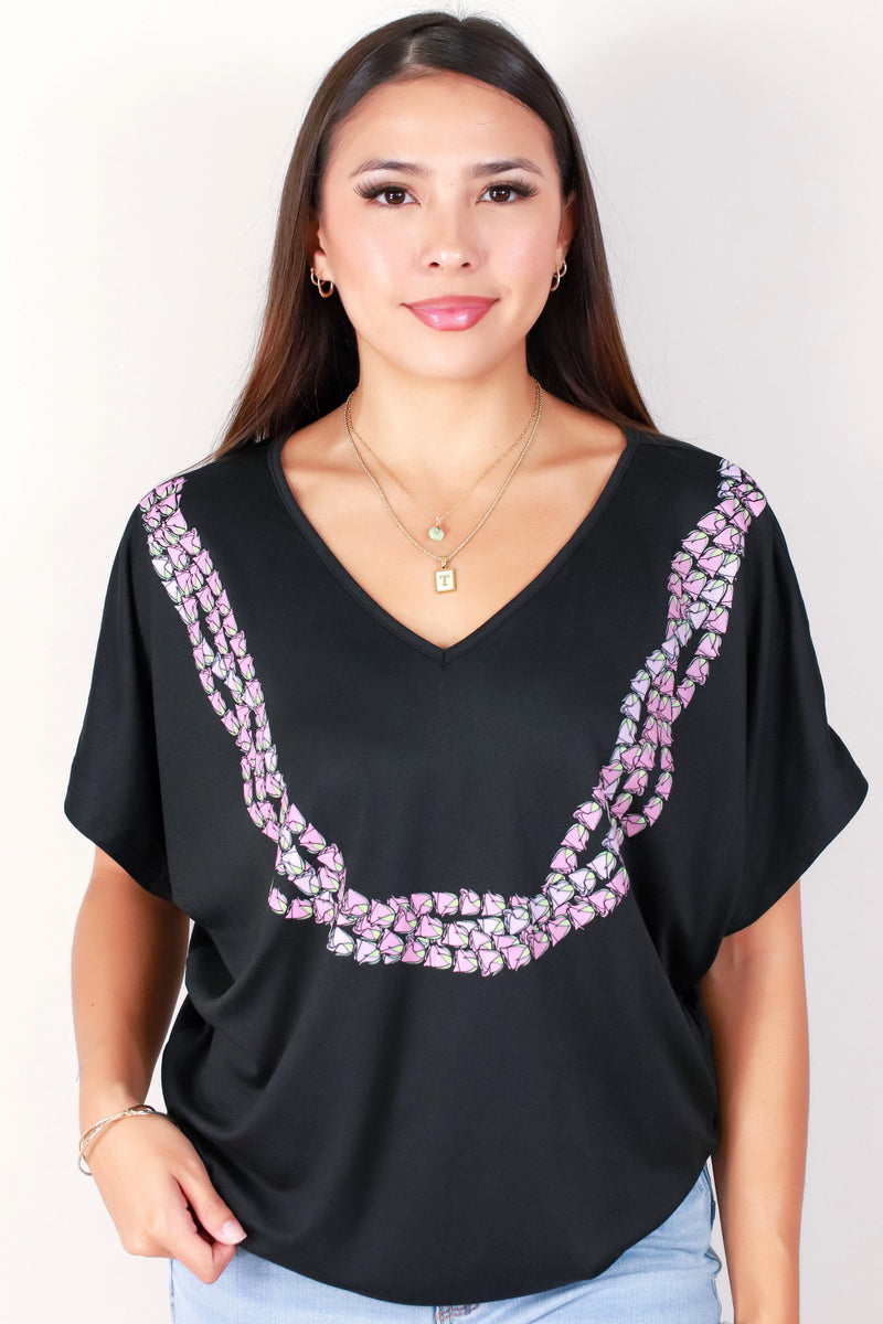 Jeans Warehouse Hawaii - SS PRINT - LEI LOKELANI DOLMAN TOP | By LUZ