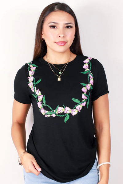 Jeans Warehouse Hawaii - S/S SCREEN - LOKELANI TI LEAF TEE | By LUZ