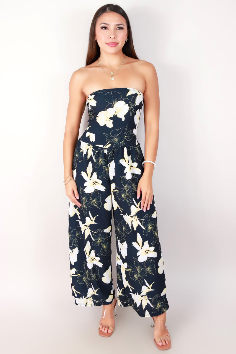 Jeans Warehouse Hawaii - PRINT CASUAL JUMPSUITS - GINGER LILY TUBE JUMPSUIT | By LUZ