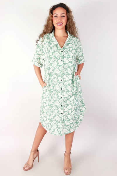 Jeans Warehouse Hawaii - SLEEVE SHORT PRINT DRESSES - NO HESITATION DRESS | By LUZ