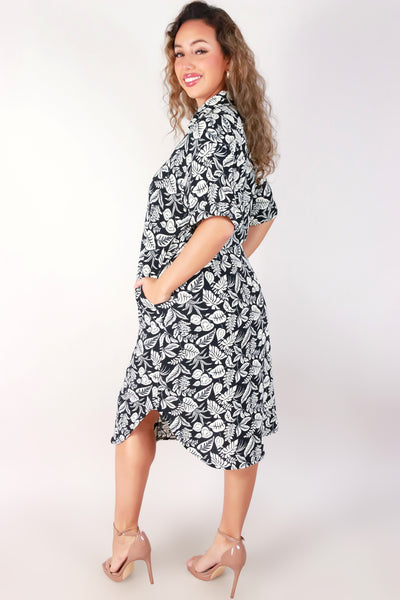 Jeans Warehouse Hawaii - SLEEVE SHORT PRINT DRESSES - NO HESITATION DRESS | By LUZ