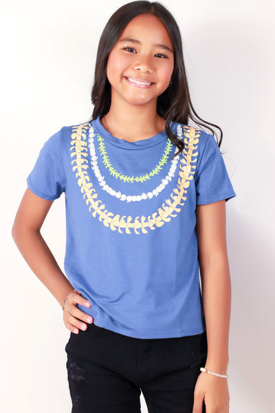 Jeans Warehouse Hawaii - S/S PRINT 7-16 - NA LEI TEE | KIDS SIZE 7-16 | By LUZ