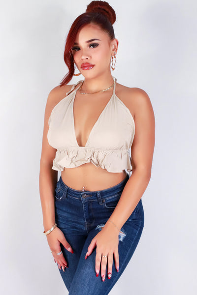 Jeans Warehouse Hawaii - TANK SOLID WOVEN CASUAL TOPS - MEET YOU THERE HALTER TOP | By HEART & HIPS