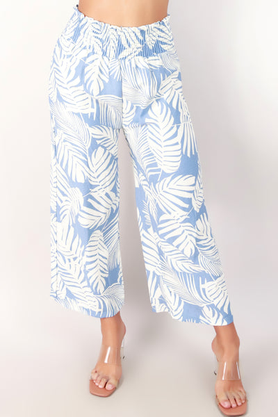 Jeans Warehouse Hawaii - PRINT WOVEN CAPRI'S - IN THE MOMENT CAPRI PANTS | By LUZ