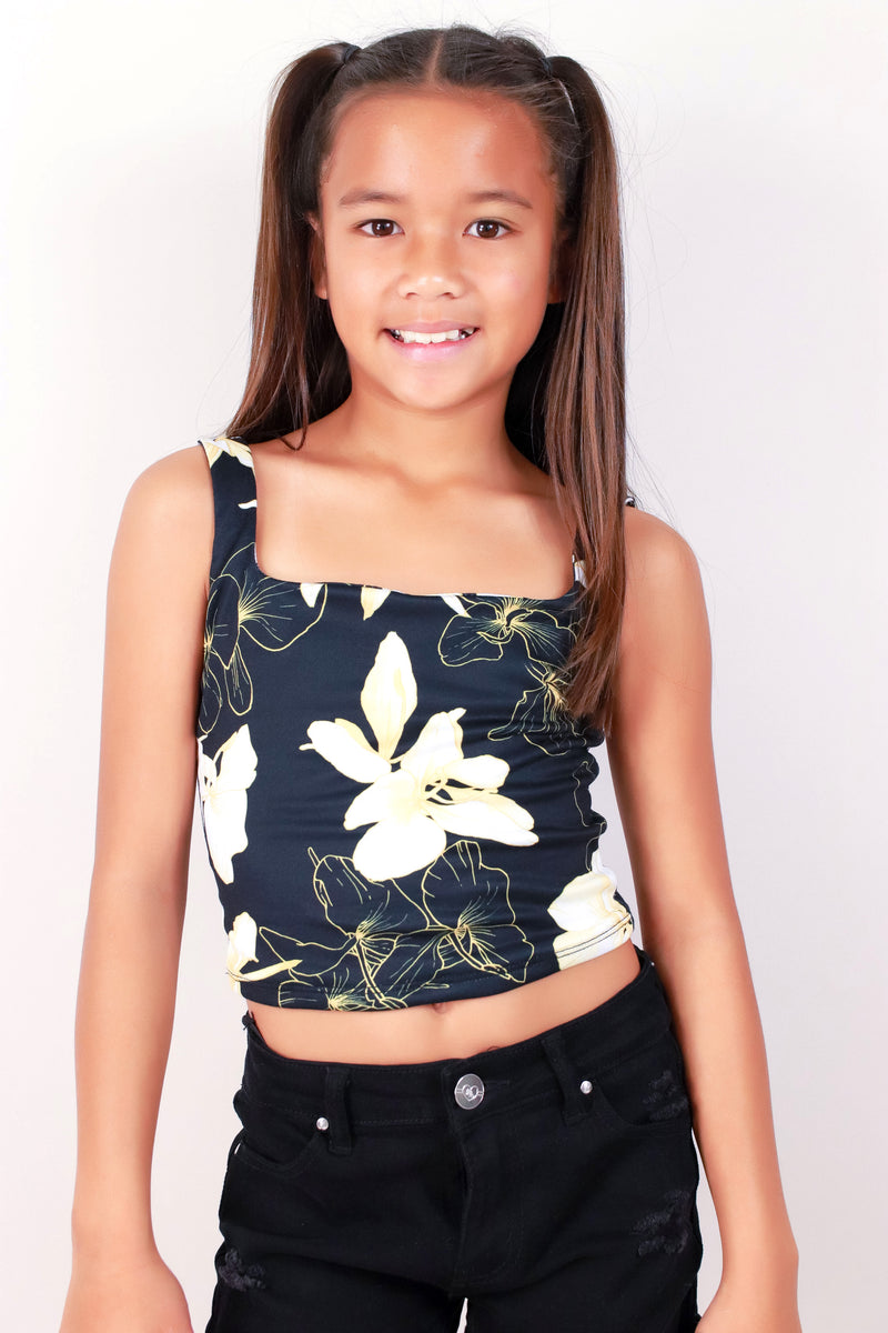 Jeans Warehouse Hawaii - S/L PRINT TOPS 4-6X - GINGER LILY TOP | KIDS SIZE 4-6X | By LUZ