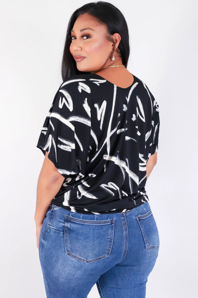 Jeans Warehouse Hawaii - PLUS PRINTED S/S - WEEKEND VIBES TOP | By ZENOBIA