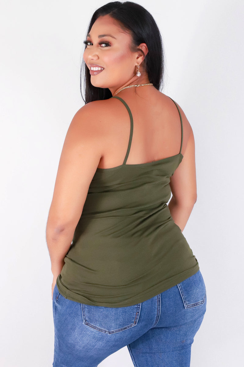 Jeans Warehouse Hawaii - PLUS BASIC SPAGHETTI TANKS - CLOSE CALL TOP | By ROSIO