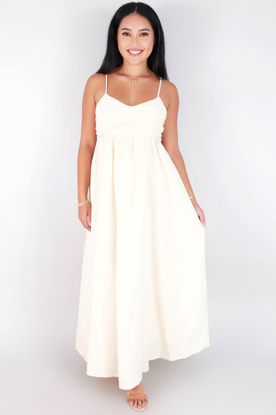 Jeans Warehouse Hawaii - S/L LONG SOLID DRESSES - ALL YOU NEED DRESS | By CREAMON INC.