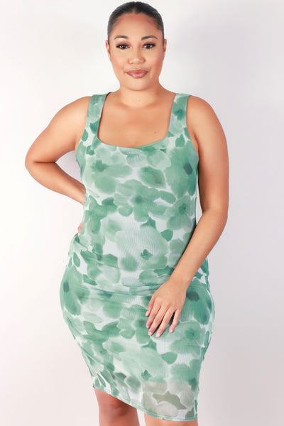 Jeans Warehouse Hawaii - PLUS PLUS KNIT PRINT DRESES - SPRING FEVER DRESS | By ZENOBIA